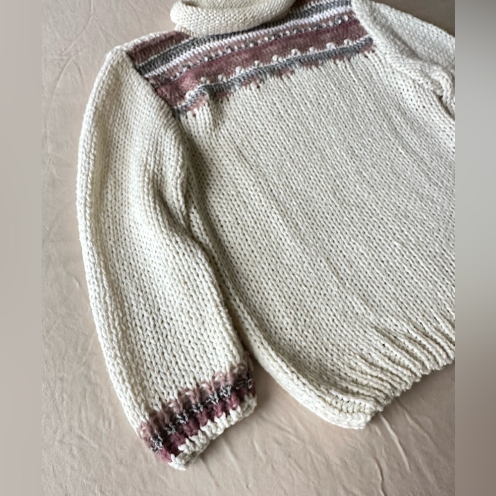 Vintage Silk Blend Jennifer Reed Hand-knit Sweater, M - Picture 4 of 9